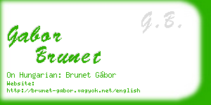 gabor brunet business card